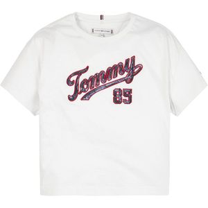 Tommy Hilfiger T-Shirt - Pailletten Tee - Wit - Tommy Hilfiger - 4 jaar (104) - T-Shirts