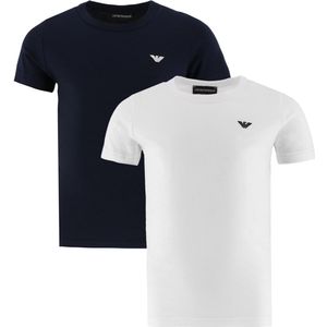 Emporio Armani T-shirts - 2-pack - Navy/Wit - Emporio Armani - 16 jaar (176) - T-Shirts