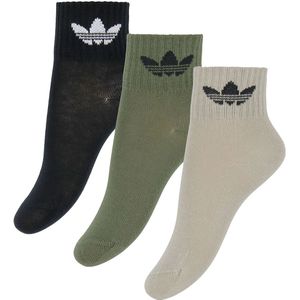 ADIDAS ORIGINALS - Mid Ankle Sock - Enkelsokken - Beige - 3 Paar