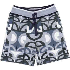 Dolce & Gabbana Sweatshorts - Grijs/Blauw m. Logo's - Dolce & Gabbana - 4 jaar (104) - Shorts