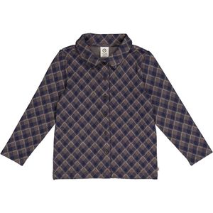 Müsli Overhemd - Jacquard - Toren Grey/Nacht Blue/Desert Green - Müsli - 6 jaar (116) - Overhemd