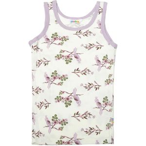 Joha Onderhemd - Bamboe - Off White/Paars m. Papegaai - Joha - 90 - Onderhemd