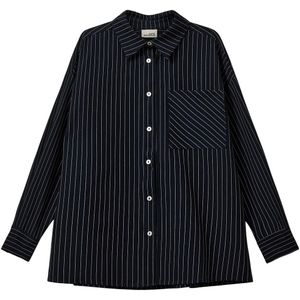 Sofie Schnoor Overhemd - KaliaSy - Dark Navy m. Strepen - Sofie Schnoor - 8 jaar (128) - Overhemd