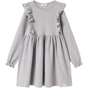 MarMar Jurk - Rib/Modaal - Gedicht - Light Grey Melange - MarMar - 2 jaar (92) - Jurk