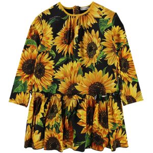 Dolce & Gabbana Jurk - Zonnebloem - Zwart/Geel - Dolce & Gabbana - 4 jaar (104) - Jurk
