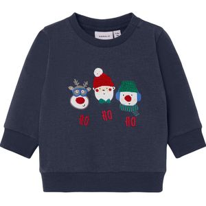 Name It Blouse - NbnRuby - Dark Sapphire m. Kerstdieren - Name It - 50 - Shirts