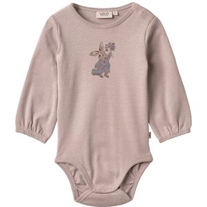 Wheat Romper l/s - Zoet konijn - Grey Rose - Wheat - 68 - Romper L/S