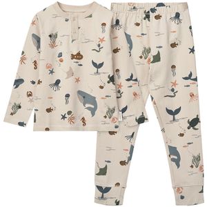 Liewood Pyjama set - 2-delig - Wilhelm - Sea Wezen/Sandy - Liewood - 1½ jaar (86) - Pyjama - Tweedelig