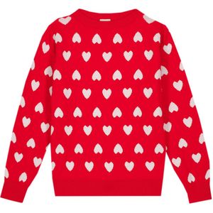 Bonton Blouse - Gebreid - Paula - Coeur Rouge - Bonton - 4 jaar (104) - Shirts
