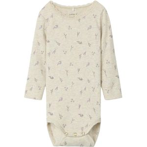 Name It Romper L/Æ - NbfDabua - Peyote Melange/Small Flower - Name It - 56 - Romper L/S