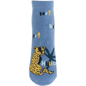 Melton Sokken m. Anti-Slip - Laten we gaan - Denim Blue - Melton - 17/19 - Sokken