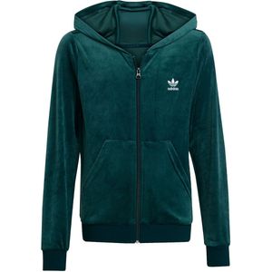 adidas - Originals Velour Sweatshirt - Zwart - Met Rits