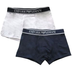 Emporio Armani Boxershorts - 2-pack - Wit/Navy - Emporio Armani - 10 jaar (140) - Boxershorts