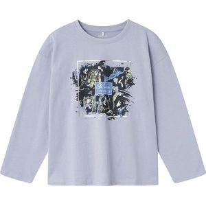 Name It Blouse - NkfRaki - IJslands Blue m. Print - Name It - 13-14 jaar (158-164) - Shirts
