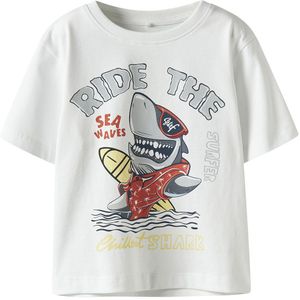 Name It T-Shirt - NmmVanyo - Bright White/Ride - Name It - 3 jaar (98) - T-Shirts