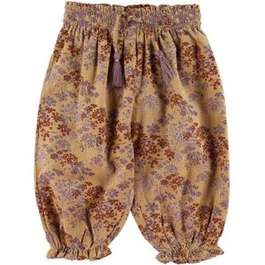 Mini A Ture Corduroy Broek - Adjele - Sweet Curry m. Bloemen - Mini A Ture - 74 - Fluwelen Broek