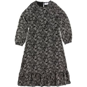 Grunt Jurk - Abbi - Zwart m. Bloemen - Grunt - 10 jaar (140) - Jurk