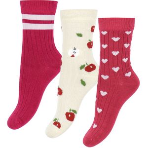 Minipop Sokken - Bamboe - 3-pack - Chili Pepper - MiniPop - 19/22 - Sokken