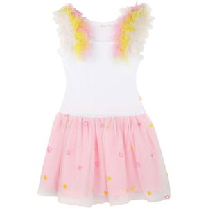 Billieblush Jurk - Rib - Wit m. Tule - Billieblush - 4 jaar (104) - Jurk