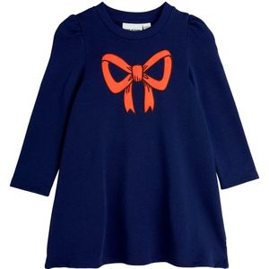 Mini Rodini Sweatjurk - Bow - Blue - Mini Rodini - 4-5 jaar (104-110) - Jurk