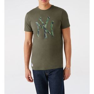 New Era T-Shirt - New York Yankees - Army Groen - New Era - L - Large - T-Shirts