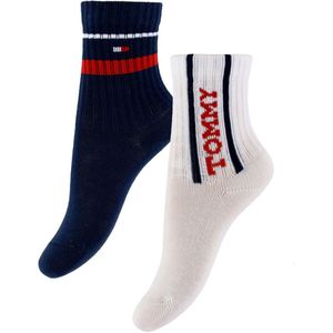 Tommy Hilfiger Sokken - 2-pack - Tommy Original/Wit - Tommy Hilfiger - 15/18 - Sokken