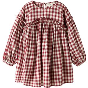 Biologisch Katoen - Jurk - Geweven Stof - Lange Mouwen - Ronde Hals