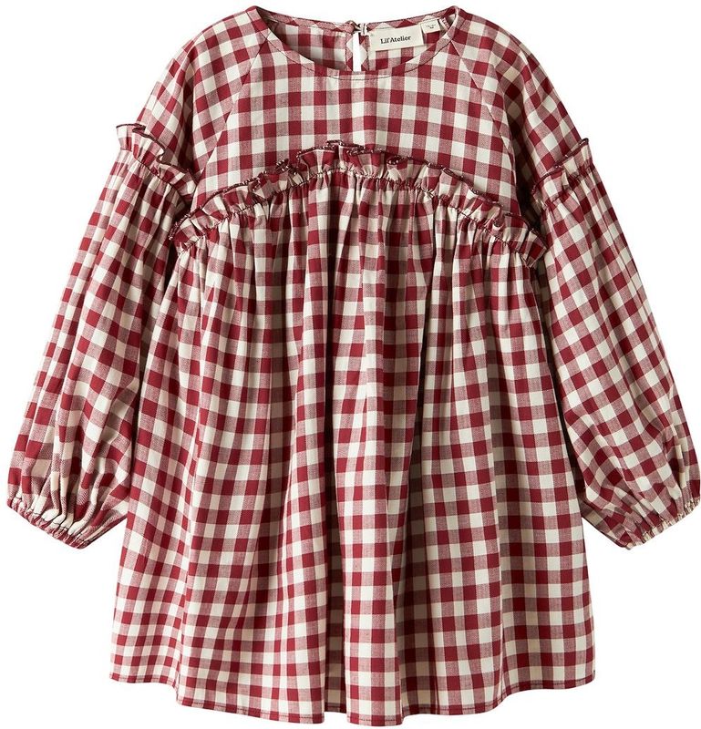 Biologisch Katoen - Jurk - Geweven Stof - Lange Mouwen - Ronde Hals