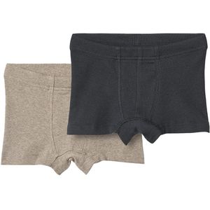 Wheat Boxershorts - Rib - 2-pack - Louis - Navy/Beige - Wheat - 2 jaar (92) - Boxershorts