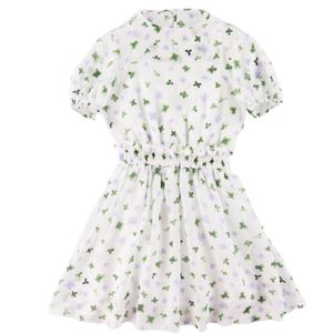 Emporio Armani Jurk - Zijde - Wit m. Bloemen - Emporio Armani - 6 jaar (116) - Jurk