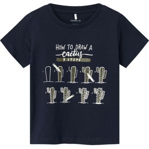 Name It T-Shirt - NmmPhow - Dark Sapphire/Cactus - Name It - 2 jaar (92) - T-Shirts