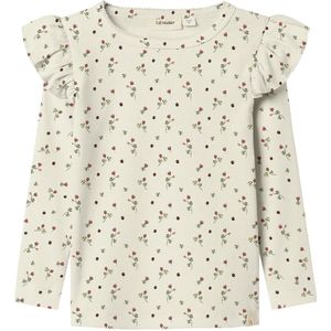 Lil Atelier Blouse - Rib - NmfLavo - Tortelduif m. Bloemen - Lil Atelier - 5 jaar (110) - Shirts