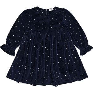 Hust and Claire Jurk - Fluweel - HCDonna - Meer Navy m. Goud - Hust and Claire - 3 jaar (98) - Jurk