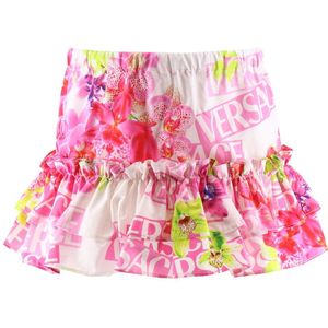 Versace Rok - Wit/Roze bloemen - Versace - 18-24 mnd - Rok