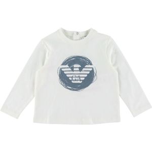 Emporio Armani Blouse - Wit m. Dusty Blauw - Emporio Armani - 24 mnd - Shirts