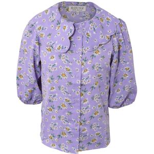 Hound Overhemd - Flower - Lavender - Hound - 10 jaar (140) - Hemd S/S