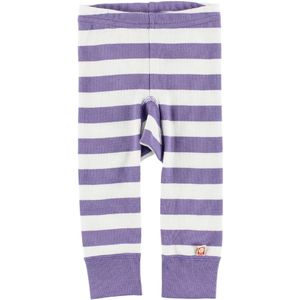 Katvig Leggings - Wit/Paars Gestreept - Katvig - 62 - Leggings