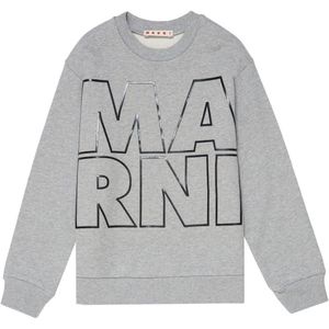 Marni Sweatshirt - Grijs Gevlekt m. Zwart - Marni - 8 jaar (128) - Sweatshirt