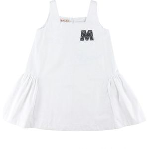Marni Jurk - Wit m. Strass - Marni - 10 jaar (140) - Jurk