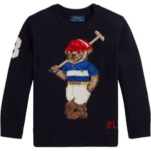 Polo Ralph Lauren Blouse - Gebreid - RL Navy m. Knuffel - Polo Ralph Lauren - 5 jaar (110) - Shirts