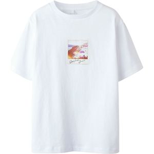 Name It T-Shirt - NkmFfrode - Bright White - Name It - 7-8 jaar (122-128) - T-Shirts
