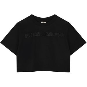 Little Marc Jacobs T-Shirt - Bijgesneden - Zwart m. Strass - Marc Jacobs - 10 jaar (140) - T-Shirts
