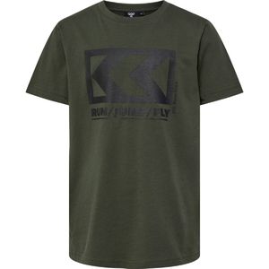 Hummel T-Shirt - hmlFSK laag - Groen - Hummel - 4 jaar (104) - T-Shirts