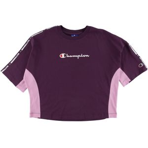 Champion Fashion T-Shirt - Crop - Paars m. Logo - Champion - 16-18 jaar (176-188) - T-Shirts