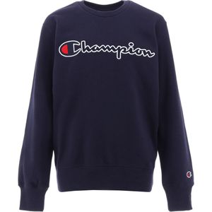 Champion Fashion Sweatshirt - Blauw m. Logo - Champion - 16-18 jaar (176-188) - Sweatshirt