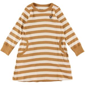 Katvig Jurk - Caramel/Wit Gestreept - Katvig - 1 jaar (80) - Jurk