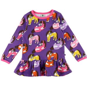Småfolk Sweatshirt - Purple Heart m. Paarden - Småfolk - 5-6 jaar (110-116) - Sweatshirt
