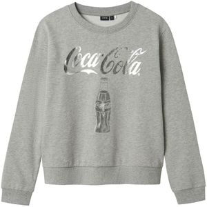 LMTD Sweatshirt - NlfSusi CocaCola - Grijs Gevlekt - LMTD - 12 jaar (152) - Sweatshirt