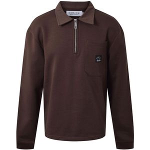Hound Sweatshirt m. Rits - Donkerbruin - Hound - 8 jaar (128) - Sweatshirt