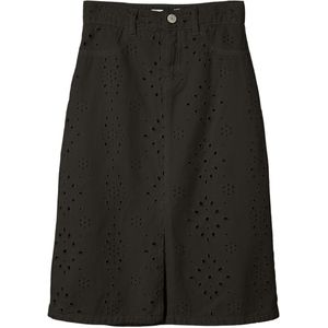 Name It Rok - Twill - NkfNinna - Zwart m. Pointelle - Name It - 12 jaar (152) - Rok